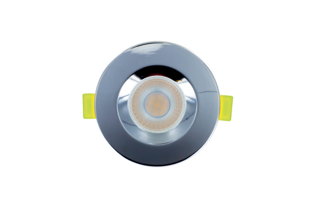 Dimbare IP65 Brandwerende Inbouwspot Bologna - Chroom - 6 Watt