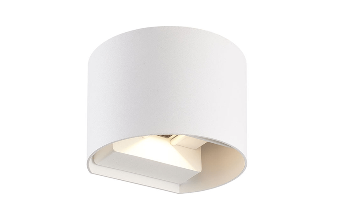 Dimbare LED Wandlamp Thebe - Mat wit - 6 Watt - 3000K - IP65