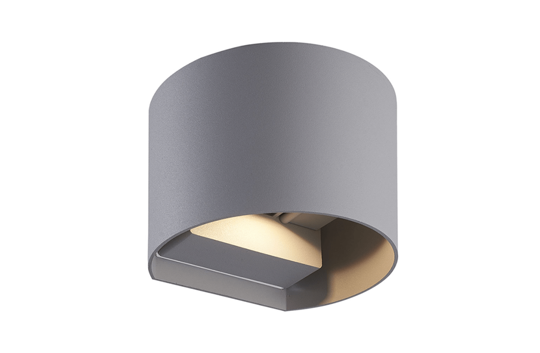 Dimbare LED WandlampThebe - Grijs - 6 Watt - 3000K - IP65