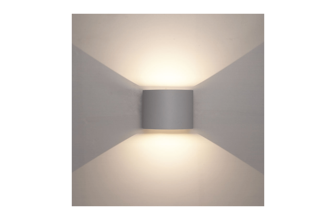 Dimbare LED WandlampThebe - Grijs - 6 Watt - 3000K - IP65