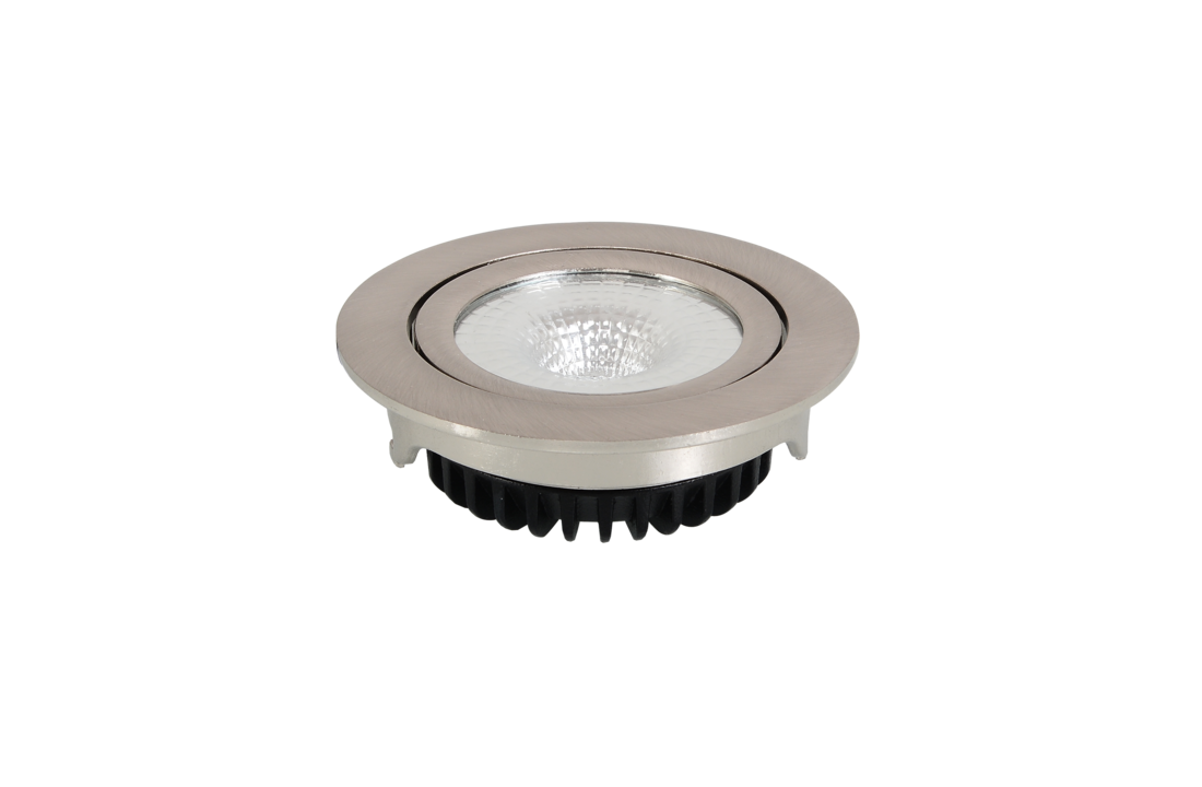 230V LED inbouwspot IP65 Balerno - Nikkel - 5 Watt - 2700K