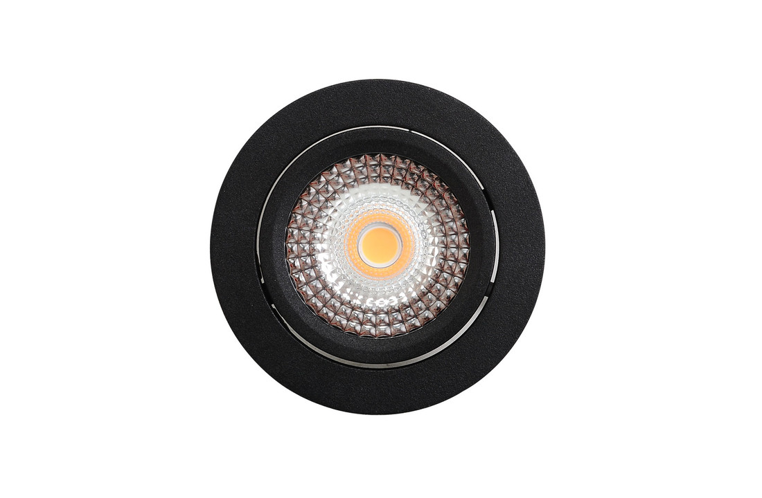 230V LED inbouwspot IP65 Balerno - Mat zwart - 5 Watt - 2700K