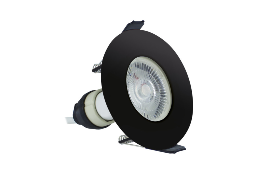 Dimbare IP65 LED inbouwspot - Bari - Mat Zwart - Brandwerend