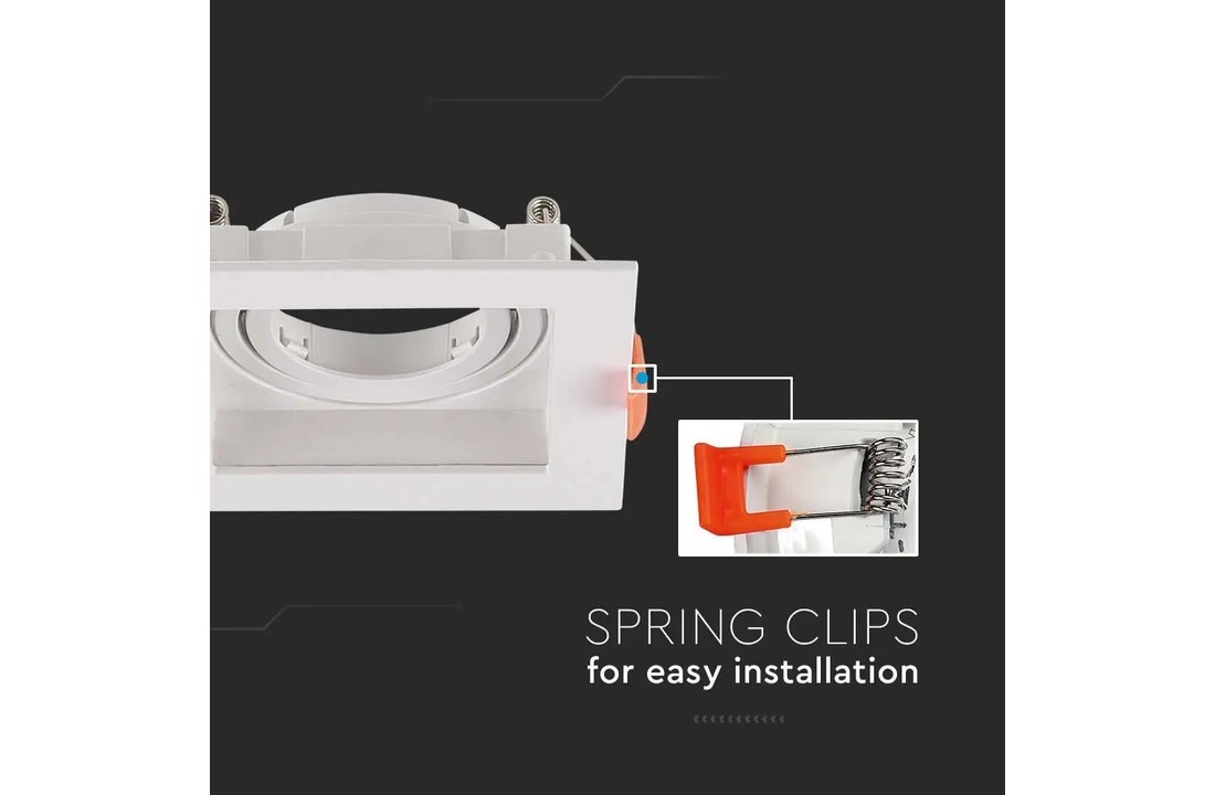 Leeds IP20 GU10 armatuur - Mat Wit - Verdiept