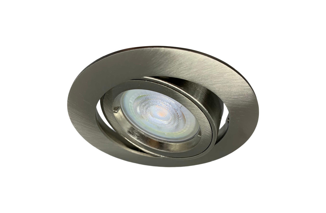 LED Inbouwspot Tobias - Dimbaar - Satin Metallic - Kantelbaar