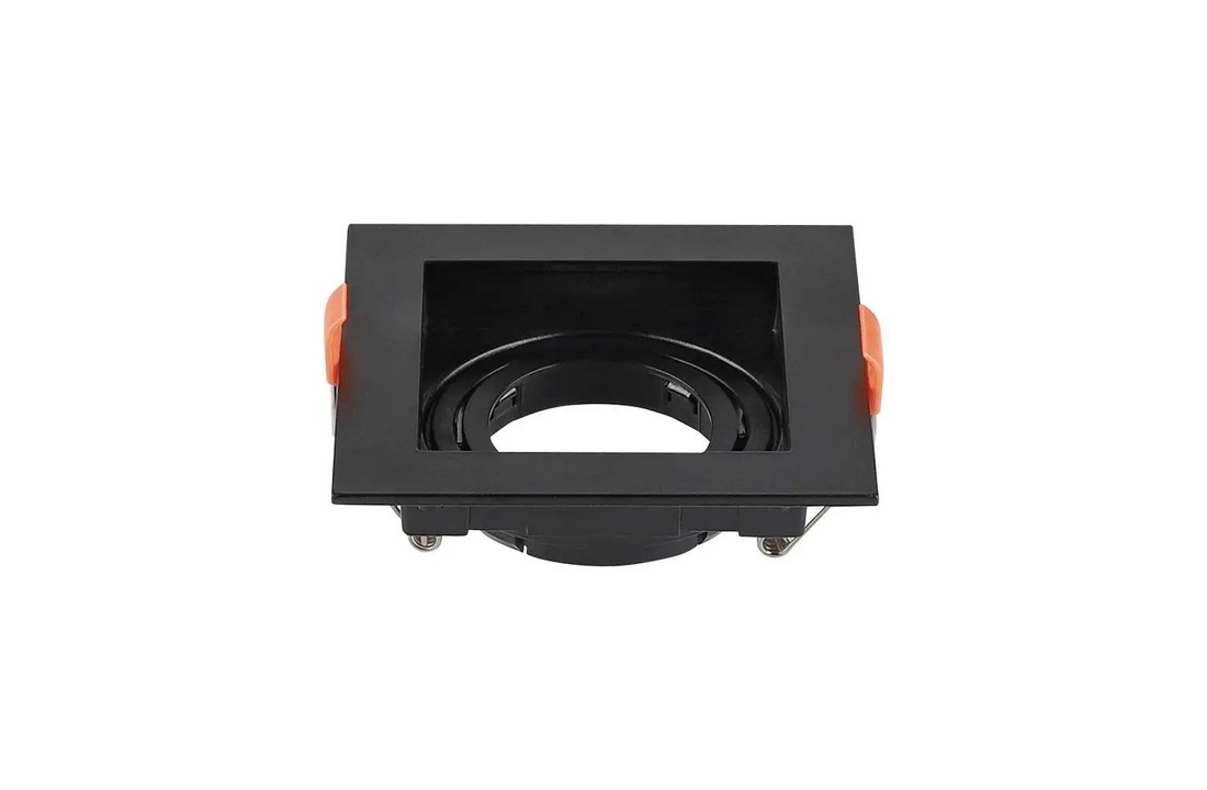 Castle IP20 GU10 armatuur - Mat Zwart - Verdiept