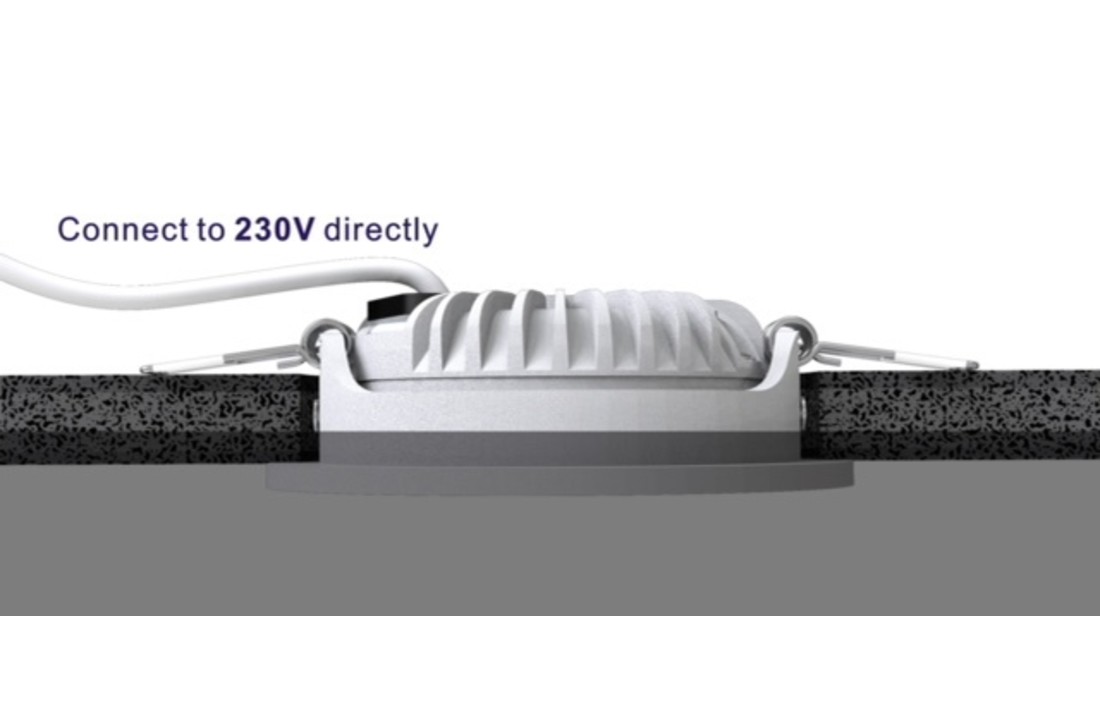 230V LED inbouwspot IP65 Balerno - Mat zwart - 5 Watt - 2700K