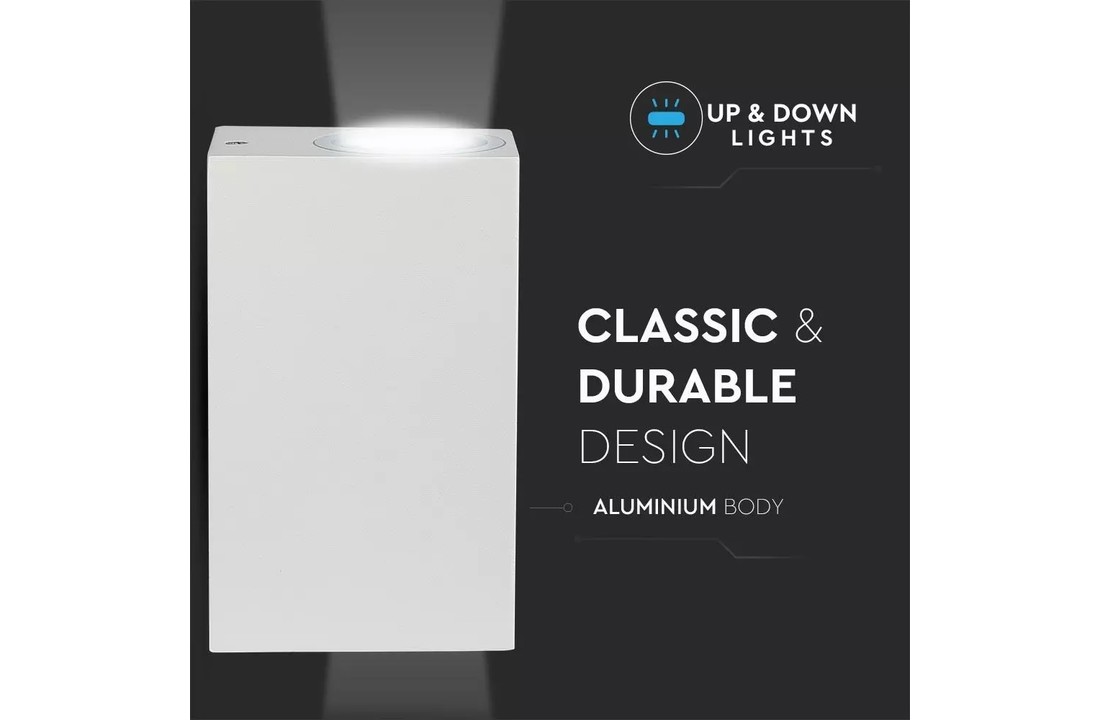 Dimbare LED wandlamp Sion - Wit - IP44 - Incl. lichtbronnen