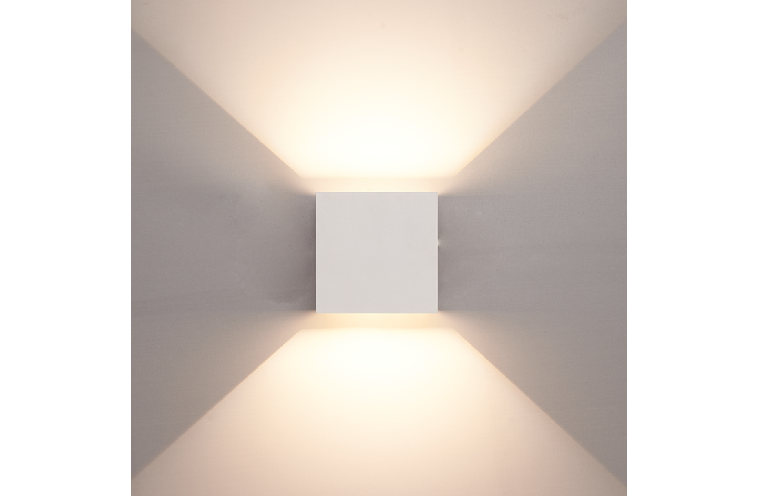 LED wandlamp Idaho - 6 Watt - 3000K - IP54 - Mat Wit - Niet Dimbaar