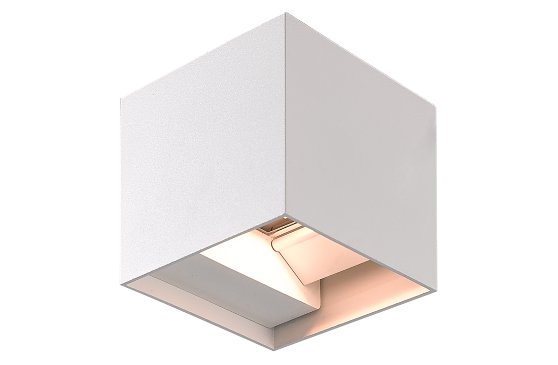 LED wandlamp Idaho - 6 Watt - 3000K - IP54 - Mat Wit - Niet Dimbaar