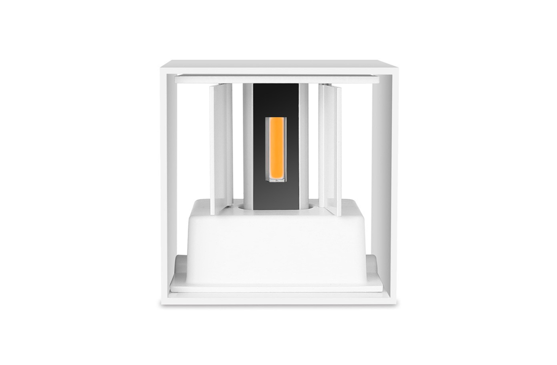 LED wandlamp Idaho - 6 Watt - 3000K - IP54 - Mat Wit - Niet Dimbaar