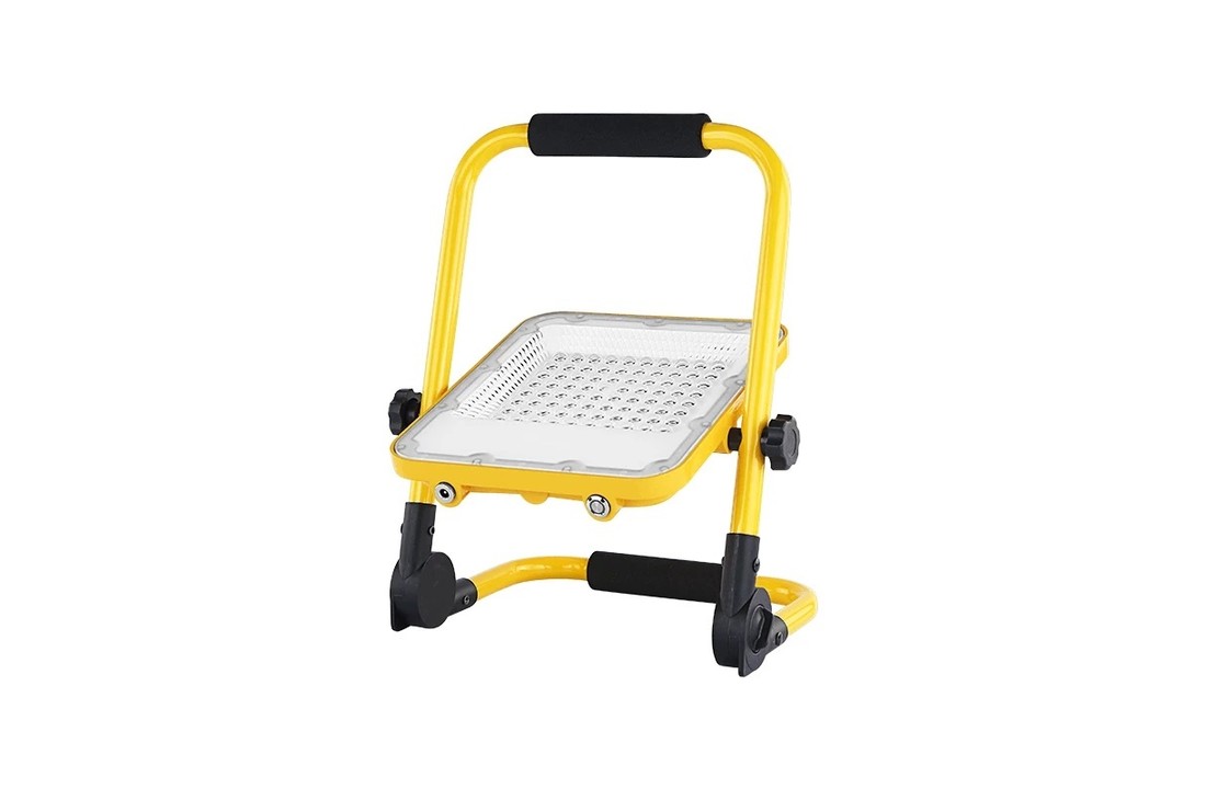LED Bouwlamp - 50 Watt - 6000K - Acculamp - 3 lichtstanden - IP65