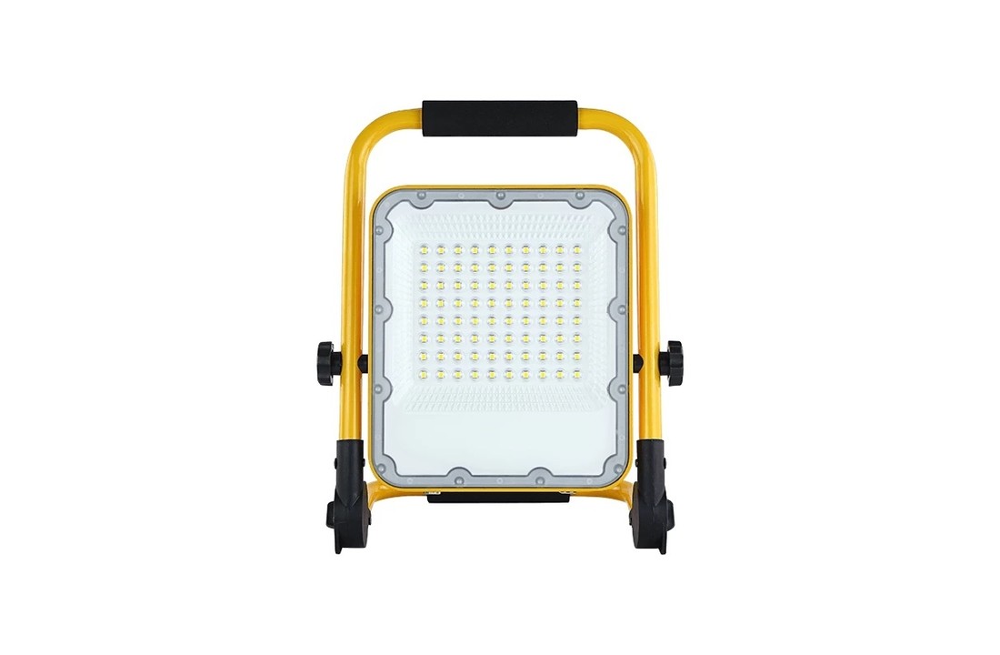 LED Bouwlamp -100 Watt - 6000K - Acculamp - 3 lichtstanden - IP65