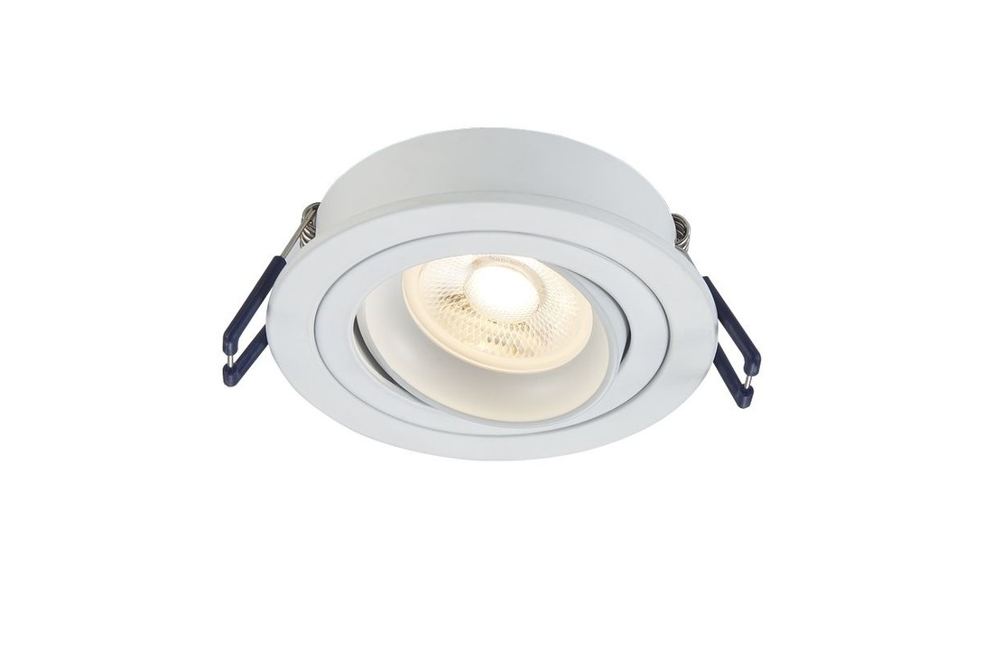 Platte Inbouwspot - Baldr - Dimbaar - Luxe Design - Mat wit