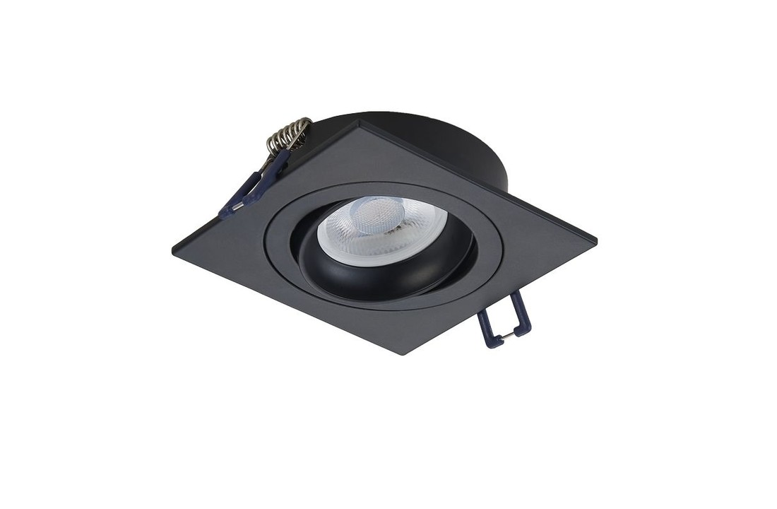 Platte Inbouwspot Ceres - Vierkant - Dimbaar - Luxe Design - Mat zwart