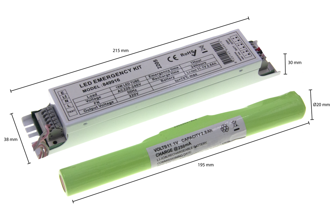 Noodunit voor Led Buizen