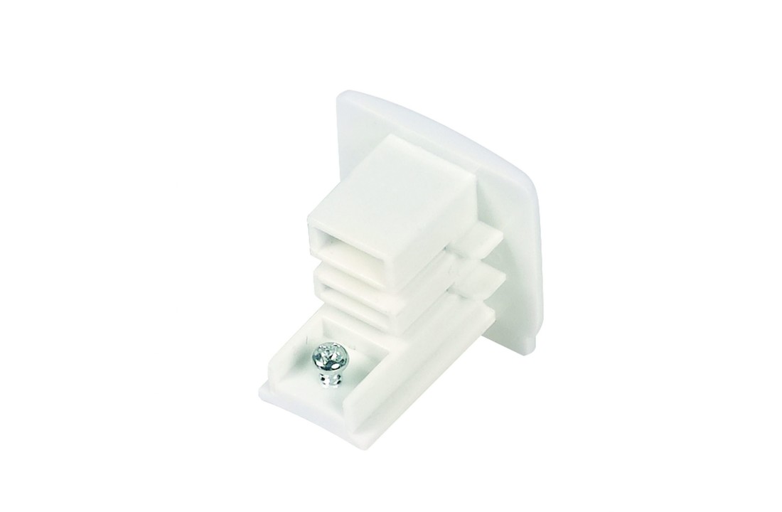 Witte eind plug 3-Fase Rail