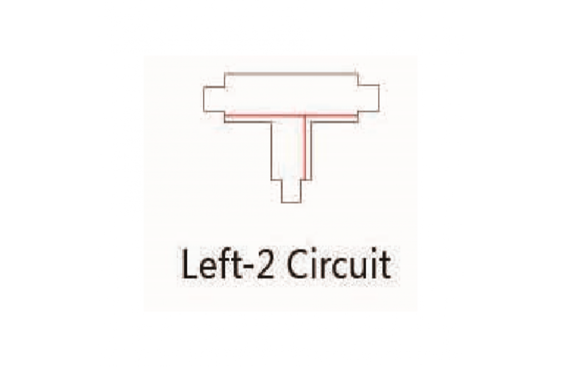 T-VORM CONNECTOR Left-2 - Zwart