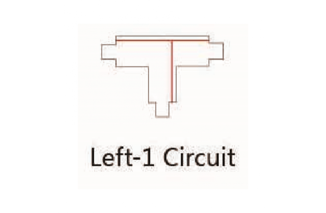 Zwarte T-VORM CONNECTOR Left-1