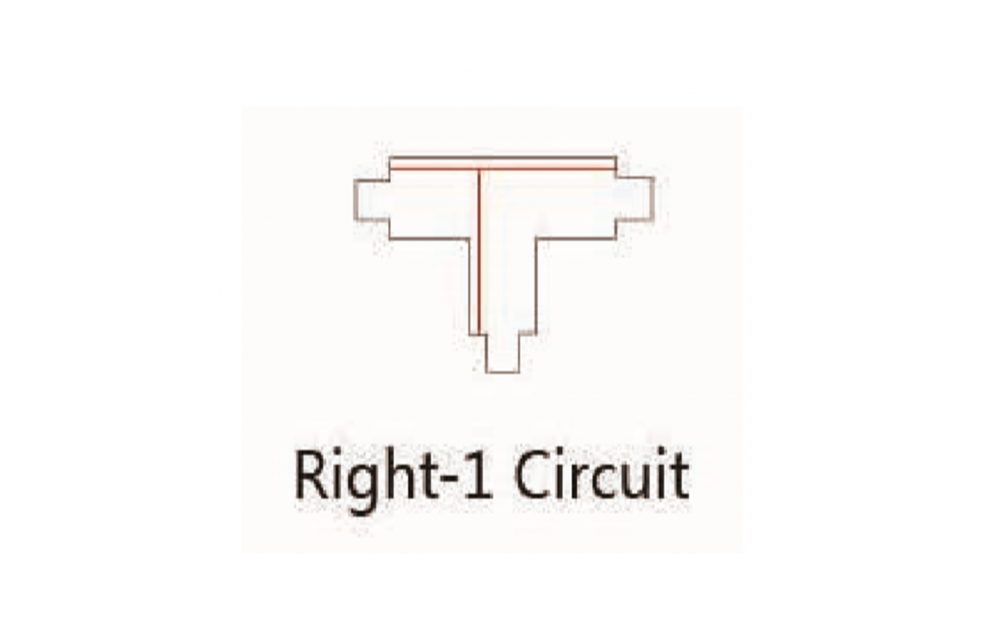 Zwarte T-VORM CONNECTOR Right-1