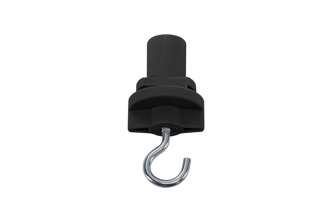 3-FASE ADAPTER MET HAAK - ZWART - 3-FASE RAILSYSTEMEN