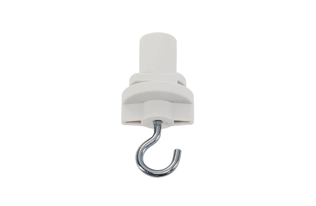 3-FASE ADAPTER MET HAAK - WIT - 3-FASE RAILSYSTEMEN