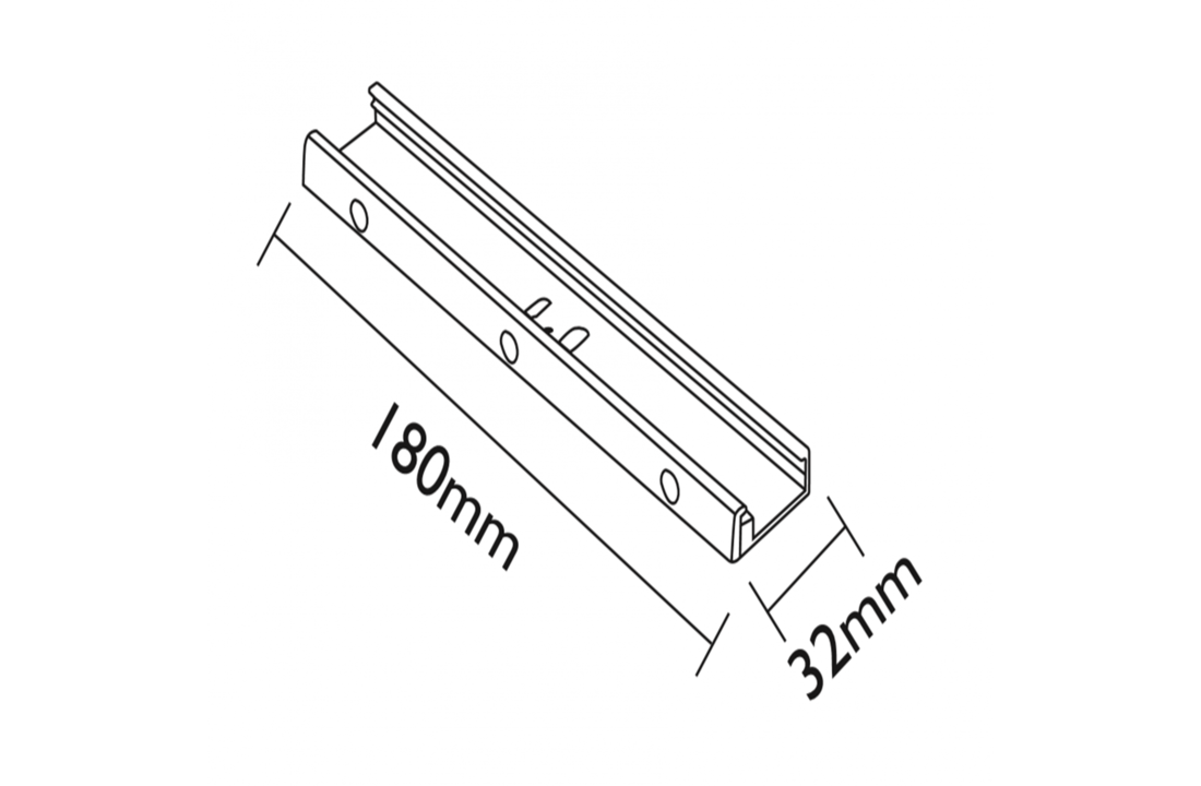 OPHANGSYSTEEM 18CM - ZWART | 3 FASE - RAILSYSTEMEN