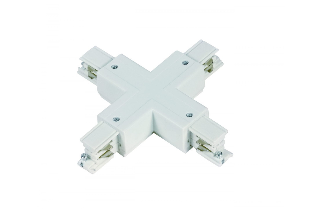 X-Vorm Connector 3-Fase Rails - Wit | 3-Fase railsystemen