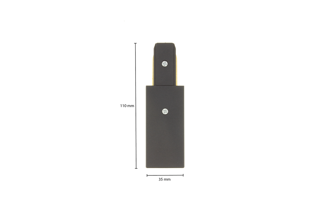 1-FASE RAIL POWER CONNECTOR - ZWART