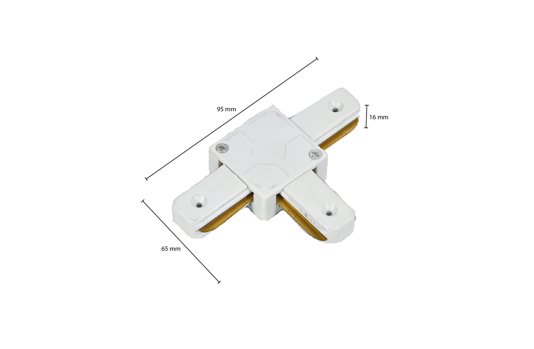 1-FASE RAIL T-VORM CONNECTOR - WIT