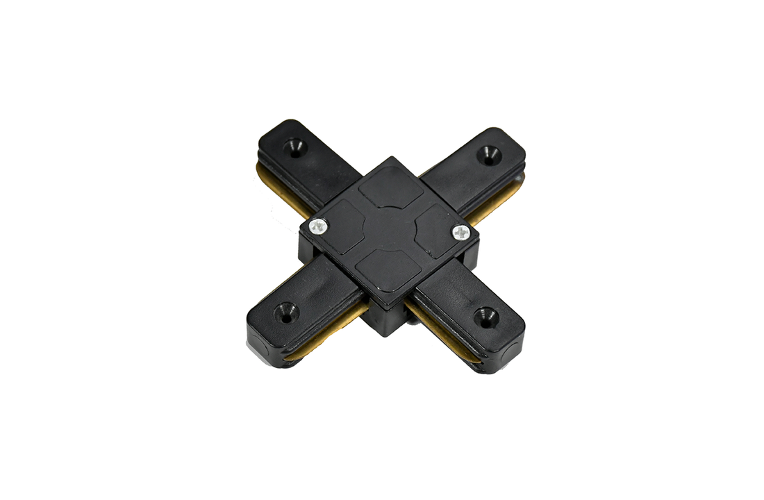 1-FASE RAIL X-VORM CONNECTOR - ZWART