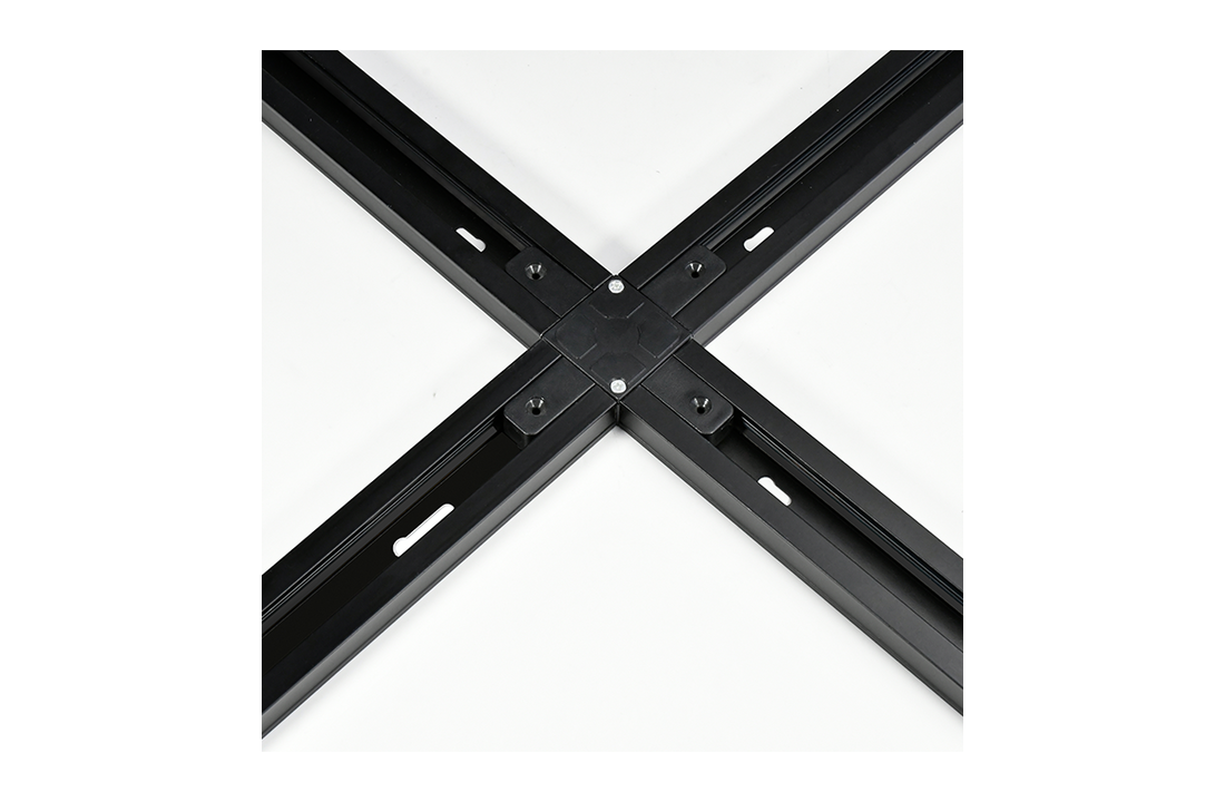 1-FASE RAIL X-VORM CONNECTOR - ZWART