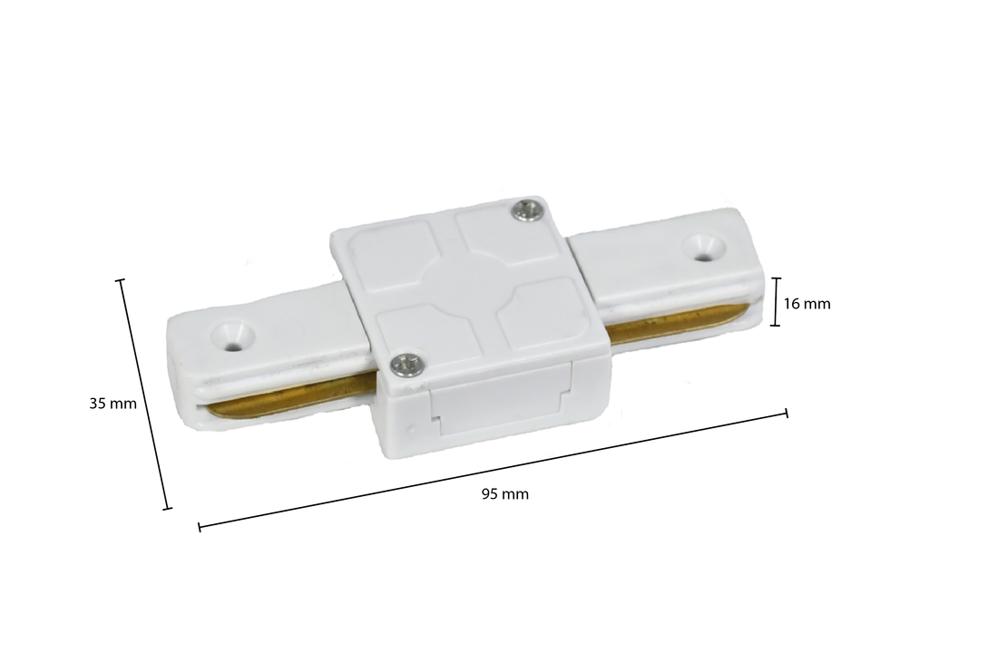 1-FASE RAIL I-VORM CONNECTOR - WIT