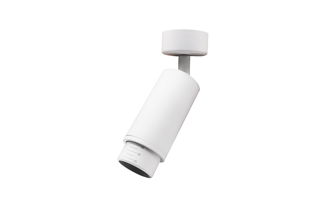Led opbouwspot | GU10 fitting | Oberon | Wit | Verstelbare Lens