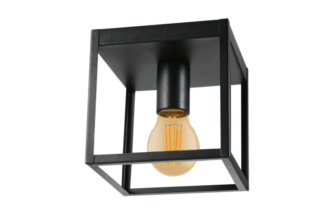 Plafondlamp zwart | Incl.Lichtbron | E27 fitting | 4W | 320lm | 2400k