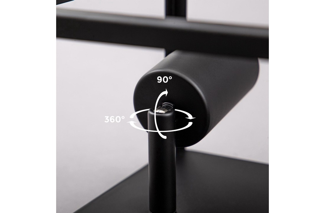 Plafondlamp zwart | Incl.Lichtbron | E27 fitting | 8W | 640lm | 2400k