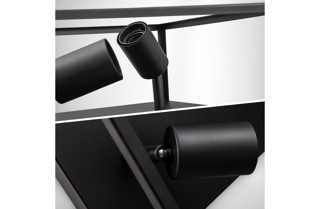 Plafondlamp zwart | Incl.Lichtbron | E27 fitting | 8W | 640lm | 2400k