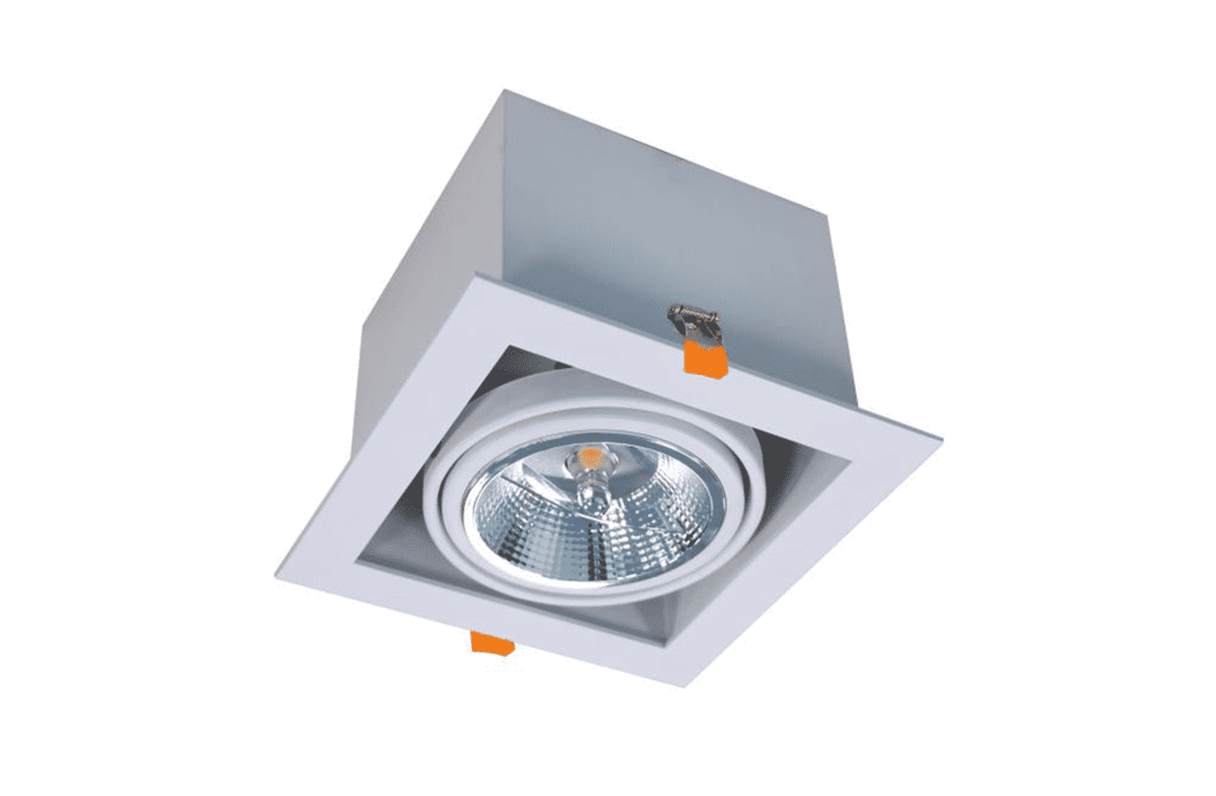 LED AR111 inbouwarmatuur | vierkant | Wit | exclusief AR111 spot