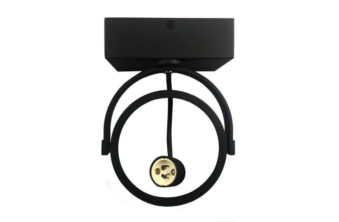 LED AR111 Opbouwarmatuur | Enkel | Zwart | exclusief AR111 spot