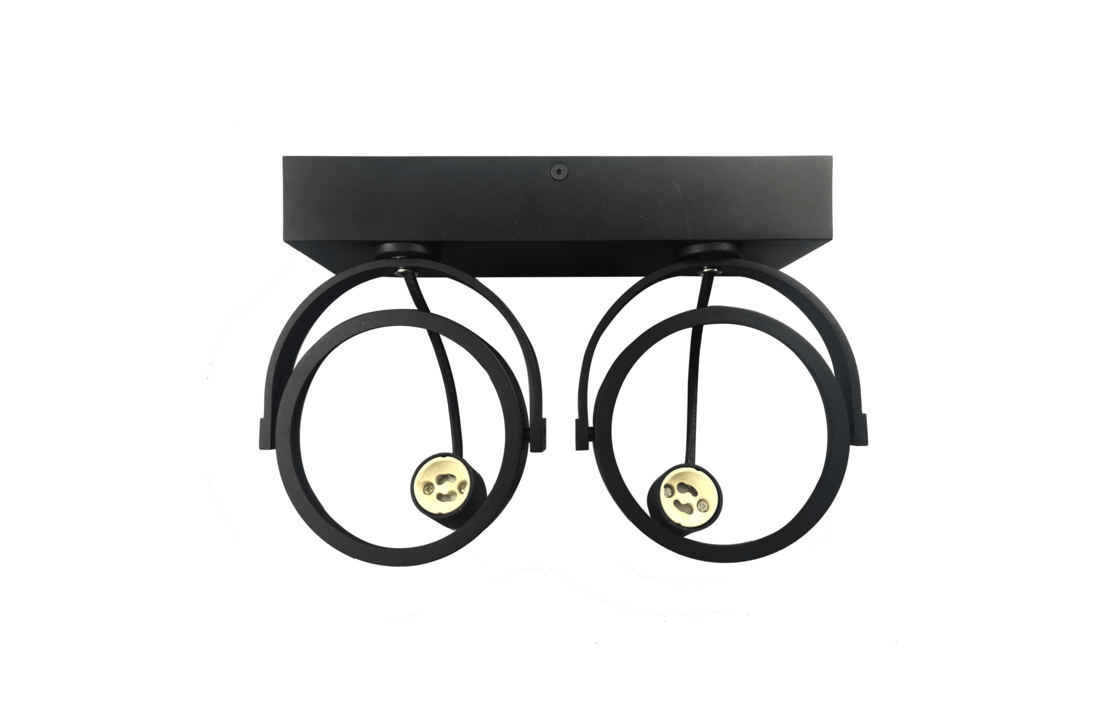 LED AR111 Opbouwarmatuur | Dubbel | Zwart | exclusief AR111 spot