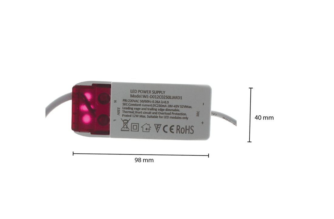 Led AR111 driver - geschikt voor AR111 G53 - 12 - watt - Dimbaar