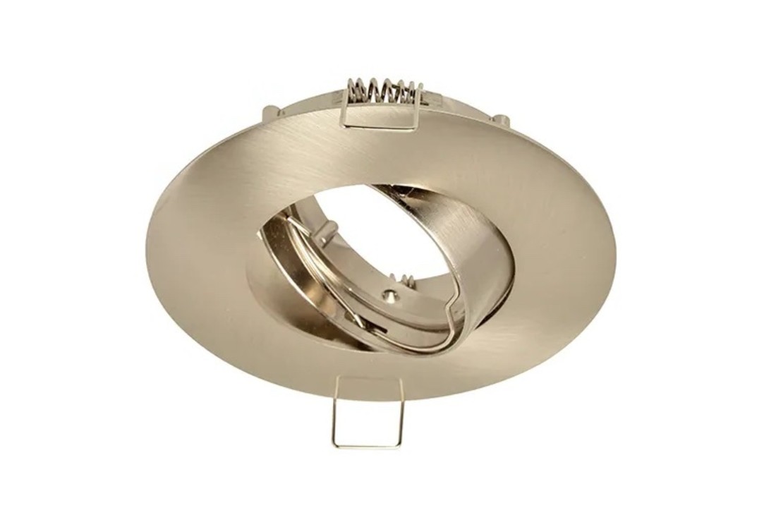 Led spot Platos - Geborsteld aluminium - brede rand Ø100 mm - Dimbaar