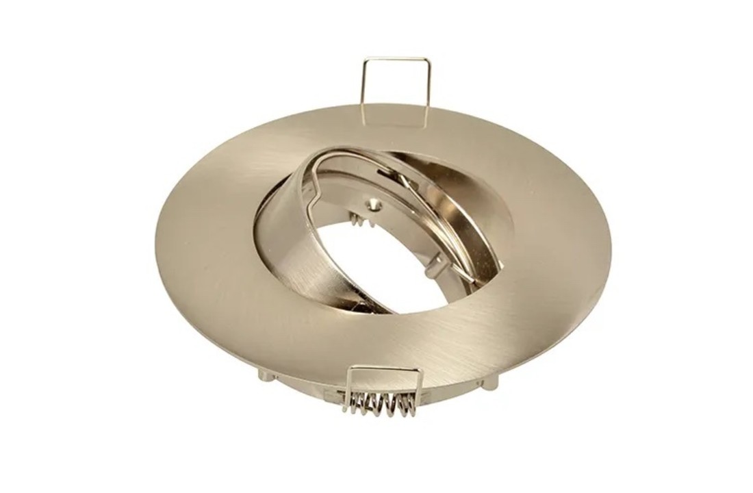 Led spot Platos - Geborsteld aluminium - brede rand Ø100 mm - Dimbaar