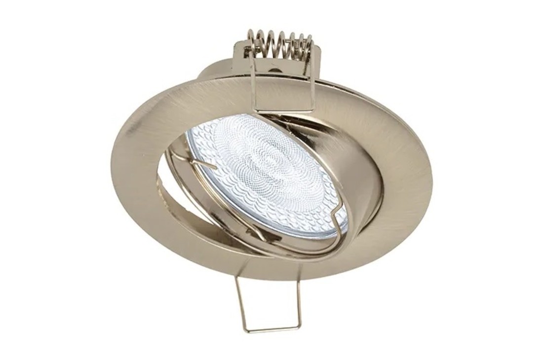 Led spot Rhodos - Geborsteld aluminium - Kantelbaar - Dimbaar