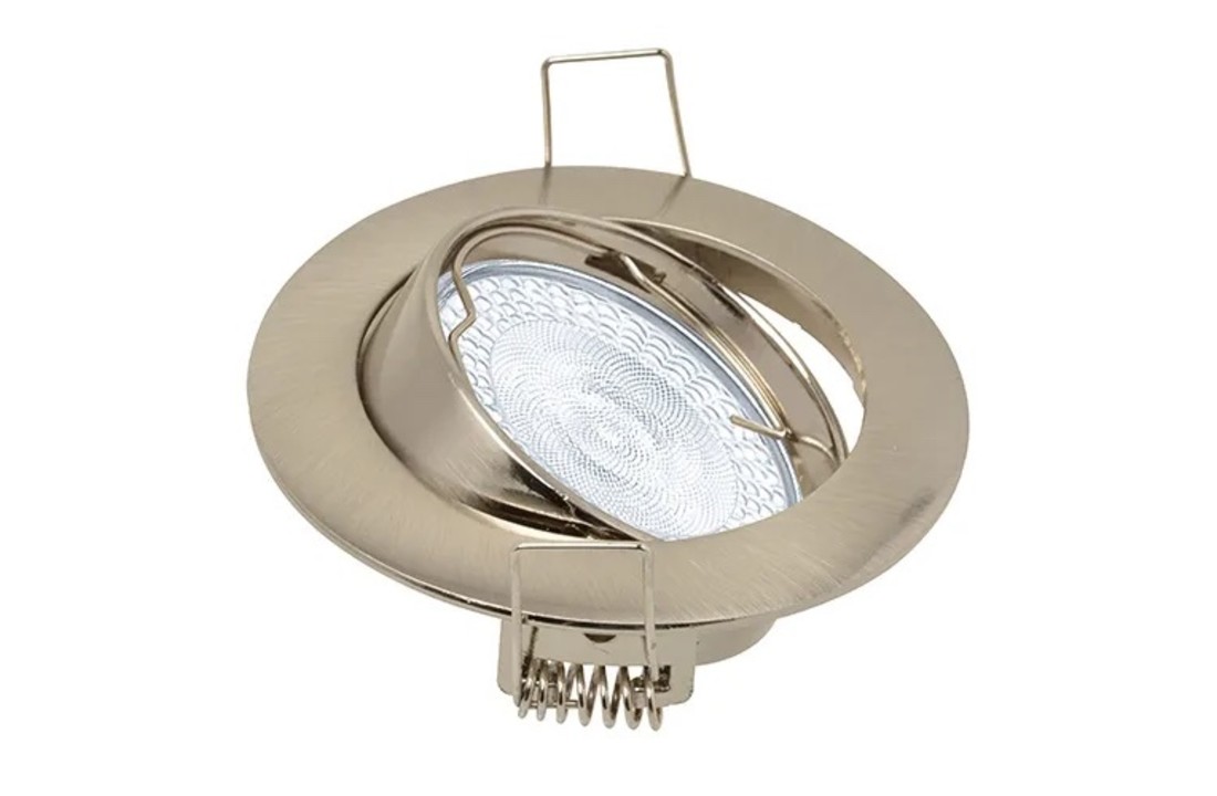 Led spot Rhodos - Geborsteld aluminium - Kantelbaar - Dimbaar