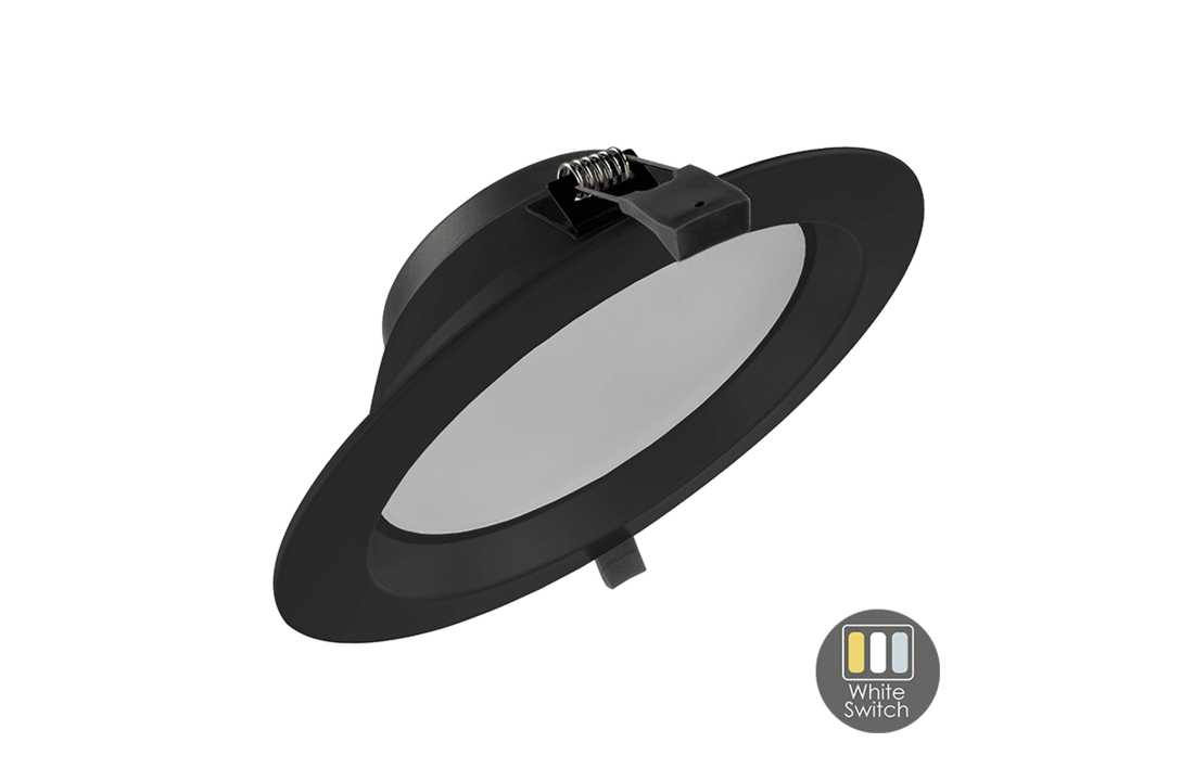 LED Downlight - Tri Color - 20 Watt - Zaagmaat Ø195-210MM - Zwart