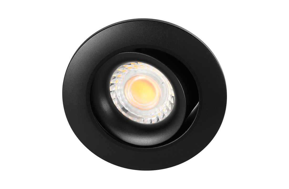 Mini LED Inbouwspot Cosmo - Zwart - Dim to Warm - 20mm - inbouwdiepte
