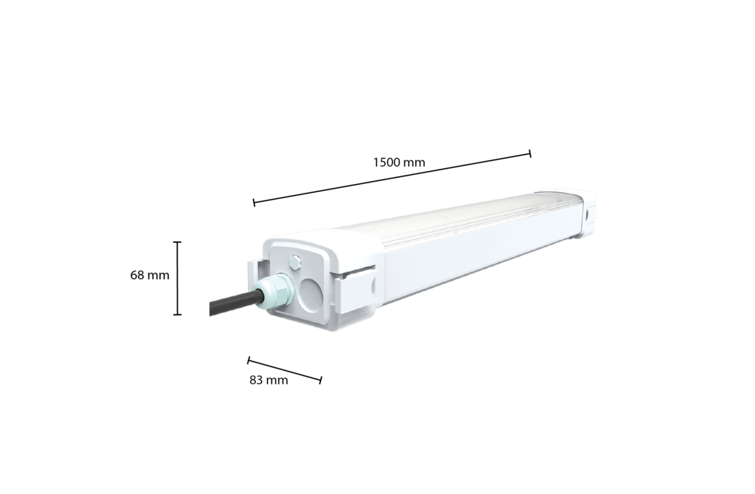LED Batten 150 cm - Dimbaar - 60W - 5500K - 9000lm - Koppelbaar
