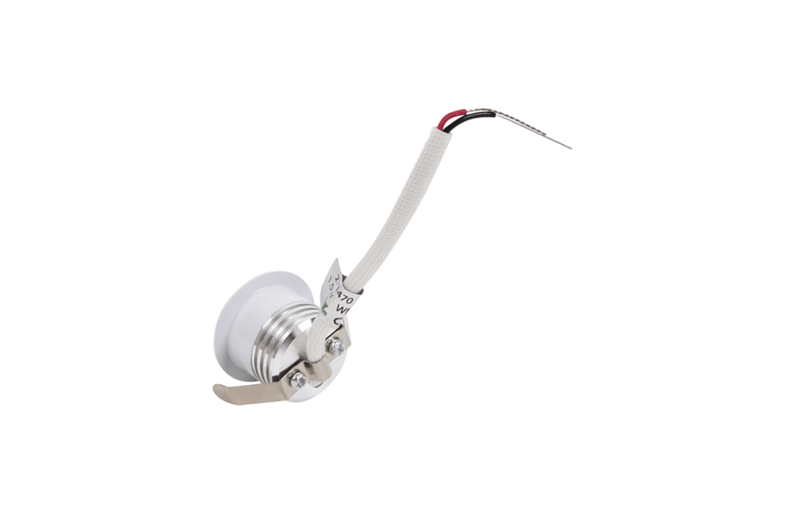 Mini LED Inbouwspot - 230V - 1,5W - Dimbaar - Mat Wit - Zonder trafo