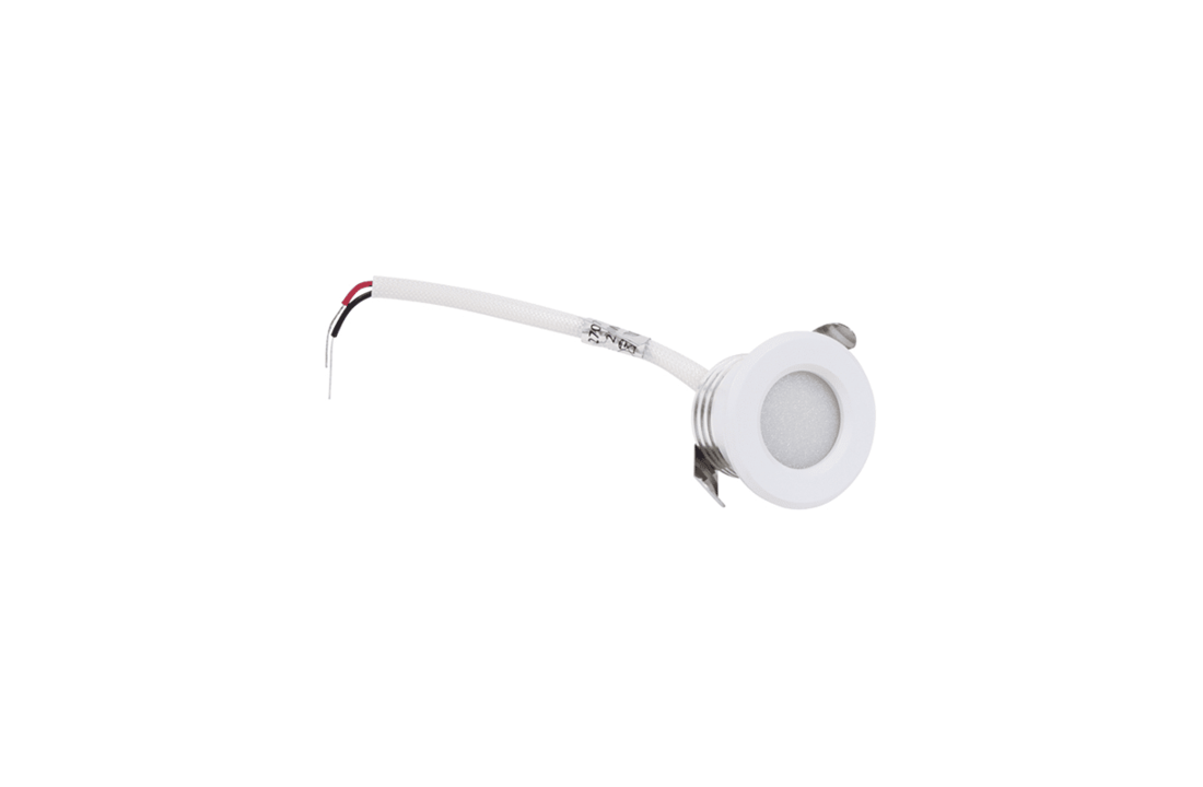 Mini LED Inbouwspot - 230V - 1,5W - Dimbaar - Mat Wit - Zonder trafo